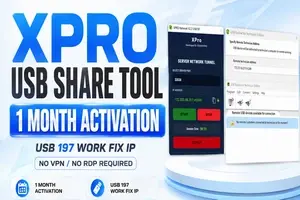 XPRO USB Share Tool – 1 Month Activation | USB 197 Work Fix IP | No VPN / No RDP Required
